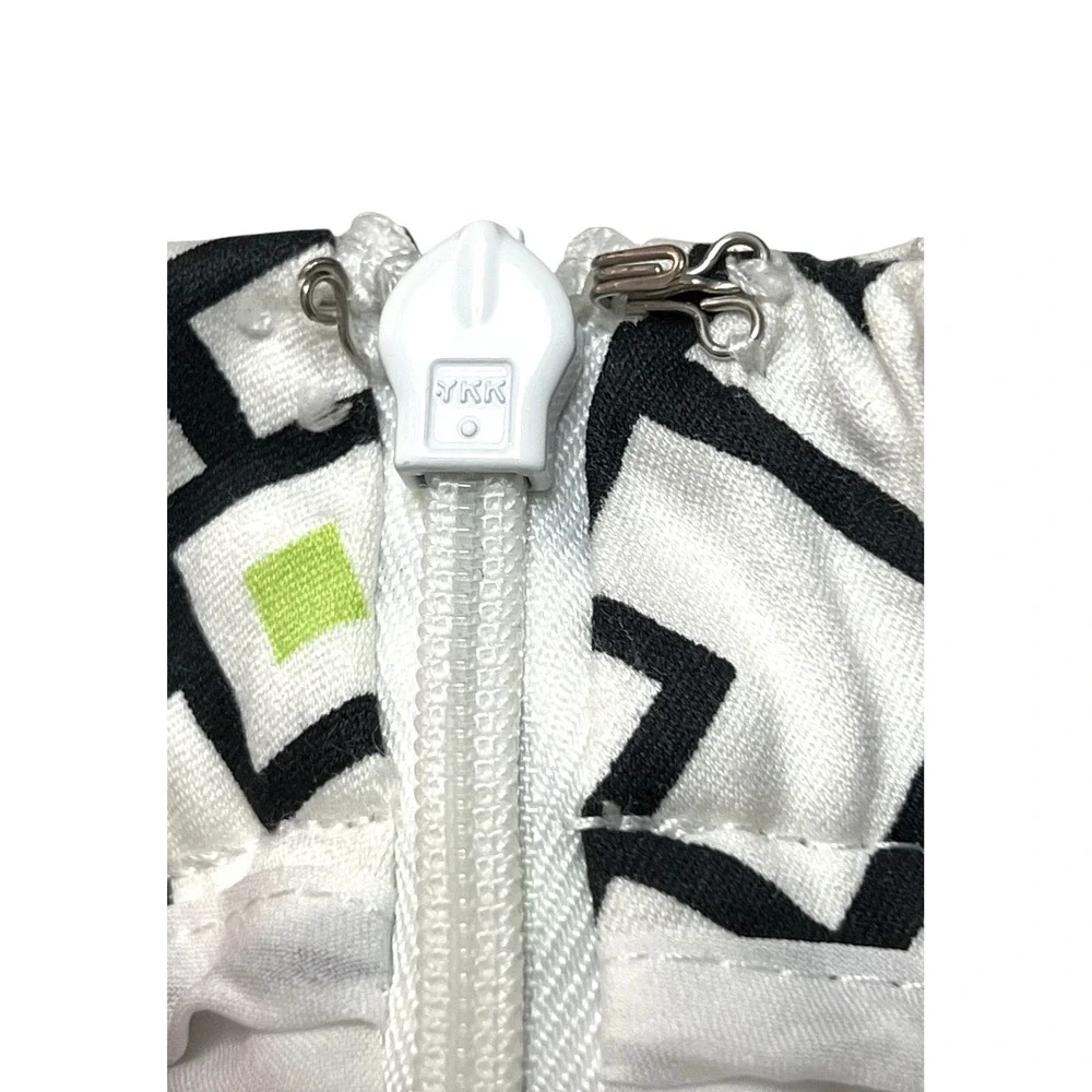 Fairway & Greene Skort Womens 6 White Geometric Print Golf A-Line Lined‎ Pockets